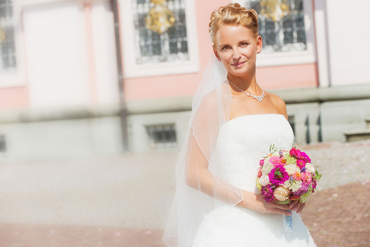 Braut portraits vor Klosterkirche Birnau am Bodensee