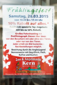 Poster mit Werbung von Fotoaktion